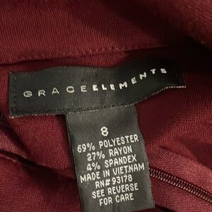 Grace Elements Burgundy Dress